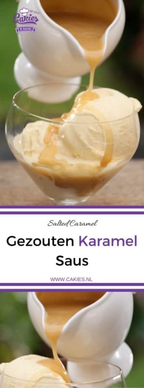 Gezouten Karamel Saus | Gezouten Karamel Saus kan je schenken over ijs, taarten, cupcakes, desserts of gebruik het als dip saus, gezouten karamel is altijd wel te gebruiken :) | http://www.cakies.nl