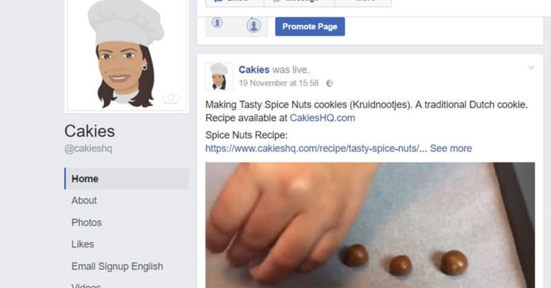 Kruidnootjes maken op Facebook Live - Eerste keer Facebook Live!
